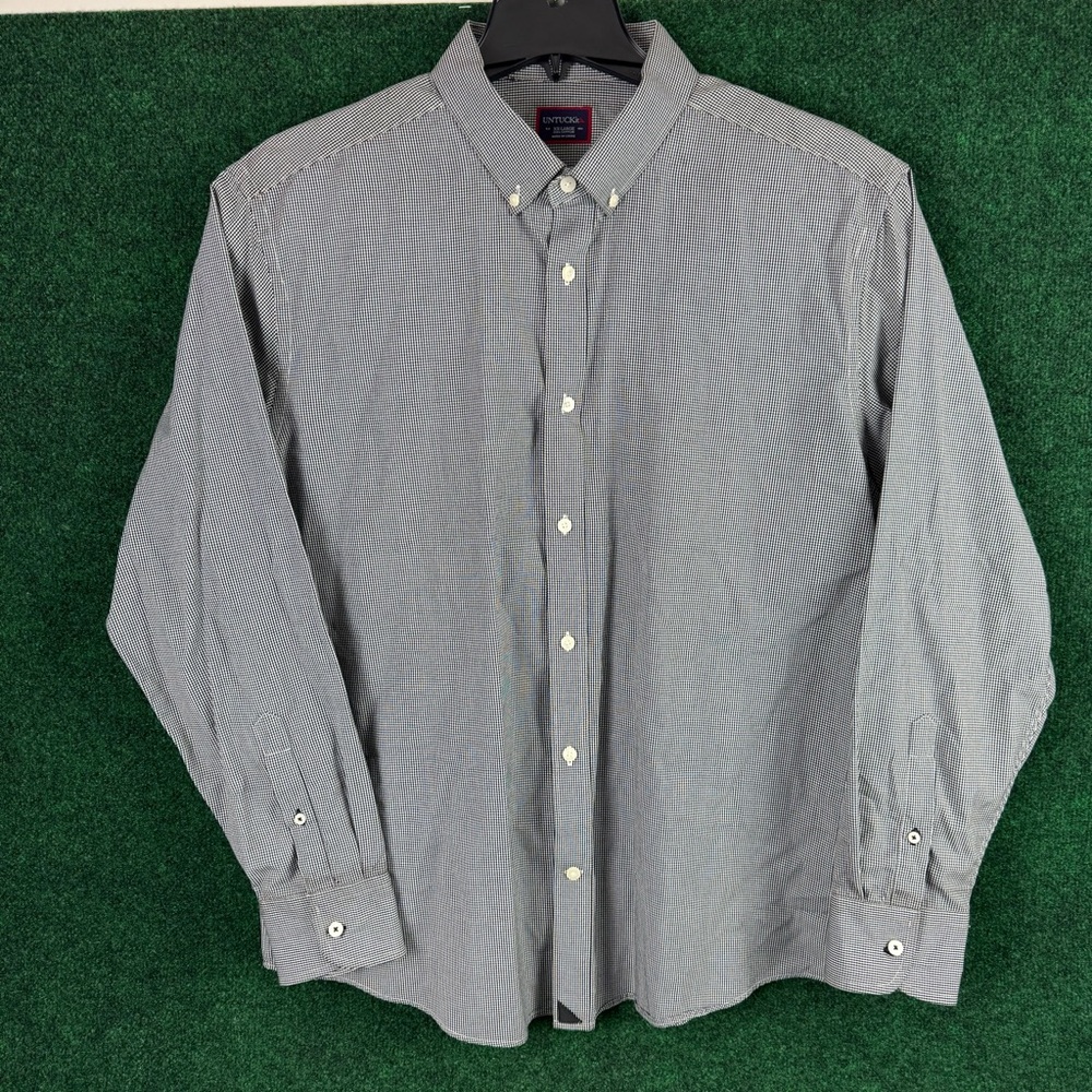 UNTUCKit Shirt Mens 2XL Augustus Regular Fit Button Down Check Plaid